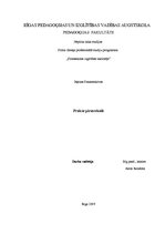 Prakses atskaite 'Prakse pirmsskolā', 1.