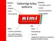 Prezentācija 'Veikalu tīkls "Rimi"', 12.