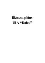 Biznesa plāns 'SIA "Dolce"', 1.
