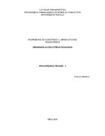 Prakses atskaite 'Pedagoģiskā prakse - I', 1.