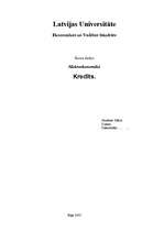 Referāts 'Kredīts', 1.