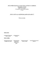 Prakses atskaite 'Audzināšanas un vērojuma prakse pirmsskolā', 1.