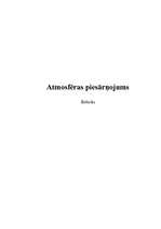Referāts 'Atmosfēras piesārņojums', 1.