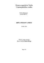 Referāts 'Brīva personu aprite', 1.