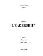 Eseja 'Leadership', 1.