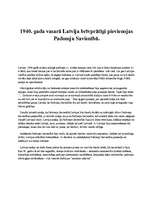 Eseja 'Latvijas iespējamā brīvprātīgā iestāšanās Padomju Savienībā un fakti, kuri par t', 1.