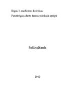 Referāts 'Pašārstēšanās', 1.