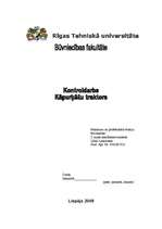 Referāts 'Kāpurķēžu traktors', 1.