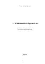 Referāts 'Cilvēka izvēli ietekmējošie faktori', 1.