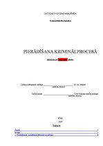 Diplomdarbs 'Pierādīšana kriminālprocesā', 1.