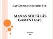 Prezentācija 'Manas sociālās garantijas', 1.