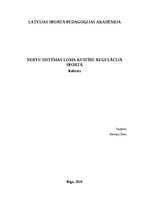 Referāts 'Nervu sistēmas loma kustību regulācijā sportā', 1.