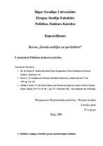 Konspekts 'Politikas zinātnes metodes', 1.