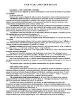 Konspekts 'Subjunctive Mood', 1.