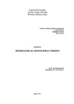 Referāts 'Mondiālisms kā ģeopolitikas virziens', 1.
