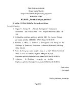 Konspekts 'Politiskās līdzdalības veidi un formas, resursi, determinanti. Korupcija un lobi', 1.