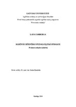 Prakses atskaite 'Agrīnās bērnības pedagoģiskā prakse', 1.