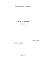 Referāts 'Latvija 19.gadsimtā', 1.