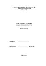 Prakses atskaite 'Vadības prakse uzņēmumā SIA "Sendera iebrauktuve"', 1.