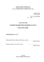 Diplomdarbs 'Jauniešu nodarbinātības problēmas Latvijā', 1.