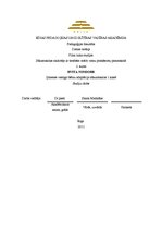 Referāts 'Ģimenes vienīgo bērnu adaptācija sākumskolas 1.klasē', 1.