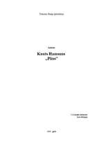 Referāts 'Knuts Hamsuns "Pāns"', 1.