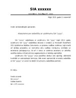 Paraugs 'Atsauksme par sadarbību', 1.