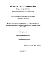 Konspekts 'Politiskās ekonomijas priekšmets un metodes', 1.
