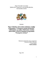 Referāts 'RTU Transporta sistēmu inženierijas salīdzinājums ar citas valsts universitāti', 1.
