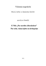 Referāts 'F.Nīče par sodu, sirdsapziņu un vainas izjūtu', 1.