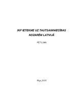 Referāts 'IKP ietekme uz tautsaimniecības nozarēm Latvijā', 1.