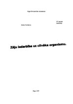Referāts 'Zāļu iedarbība uz cilvēku organismu', 1.