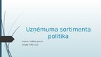 Prezentācija 'Uzņēmuma sortimenta politika', 1.