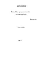 Eseja 'Māsu filosofija - māsas pedagoga apraksts', 1.