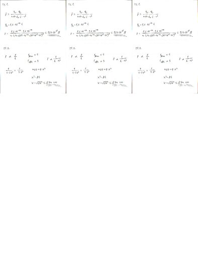 Konspekts 'Fizikas uzdevumu risinājumu apkopojums. Kulona likums. Elektriskā lauka intensit', 1.