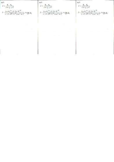 Konspekts 'Fizikas uzdevumu risinājumu apkopojums. Kulona likums. Elektriskā lauka intensit', 3.