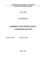 Konspekts 'Romiešu civiltiesību pamati', 1.