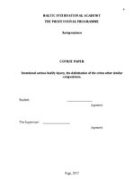 Referāts 'Tīšu smagu miesas bojājumu nodarīšana, to norobežošana no citiem līdzīgiem nozie', 2.