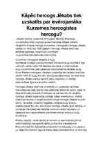 Eseja 'Eseja par hercogu Jēkabu', 1.