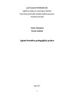 Prakses atskaite 'Agrīnā bērnības pedagoģiskā prakse', 1.