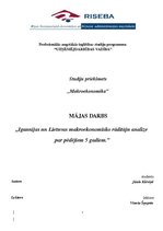 Konspekts 'Igaunijas un Lietuvas makroekonomisko rādītāju analīze', 1.