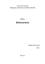 Referāts 'Biheiviorisms', 1.