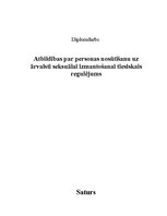 Diplomdarbs 'Atbildības par personas nosūtīšanu uz ārvalsti seksuālai izmantošanai tiesiskais', 1.