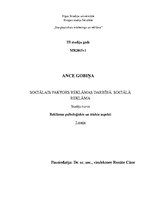 Eseja 'Sociālais faktors reklāmas darbībā', 1.