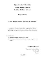 Referāts 'Pirmais pasaules karš un pārmaiņas Eiropas politiskajā kartē pēc tā', 1.