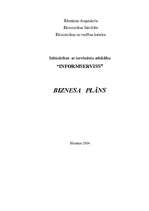 Biznesa plāns 'SIA "Informserviss"', 1.