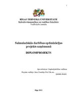 Diplomdarbs 'Saimnieciskās darbības optimizācijas projekts uzņēmumā', 1.