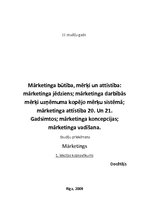 Konspekts 'Mārketings', 1.