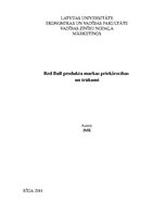 Referāts 'Produkta "Red Bull" markas priekšrocības un trūkumi', 1.