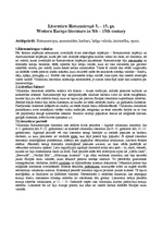 Konspekts 'Literatūra Rietumeiropā', 1.